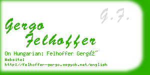 gergo felhoffer business card